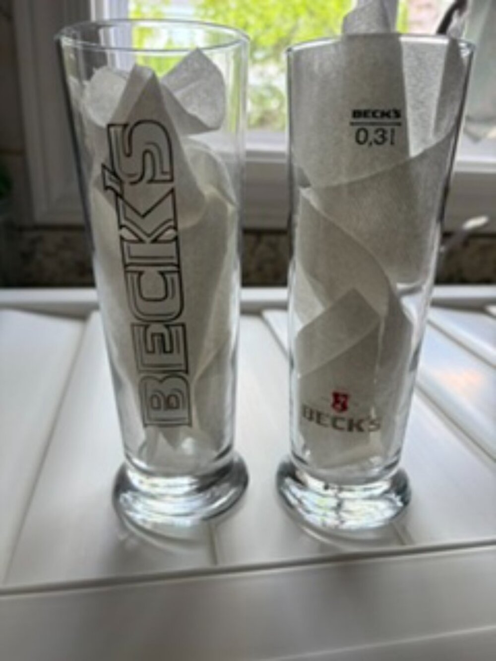 Set of 2 Beck's 0.3L Pilsner Glasses